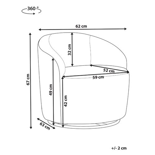Fauteuil Pivotant Davik Bouclé Rose Pastel