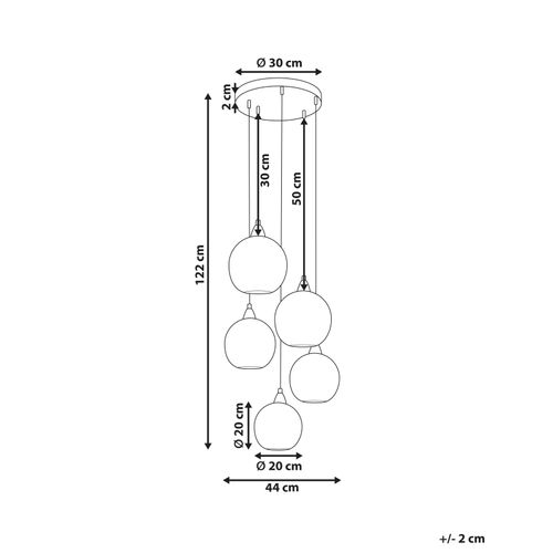Lampe Suspension Pabellon Verre Bleu