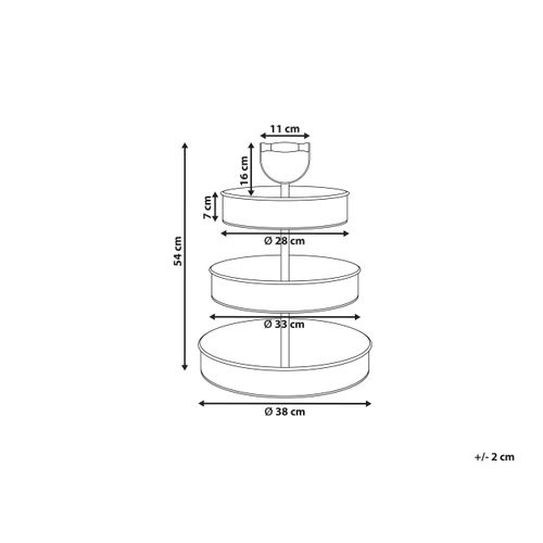 Support à Gâteaux à 3 Niveaux Kouign Argenté