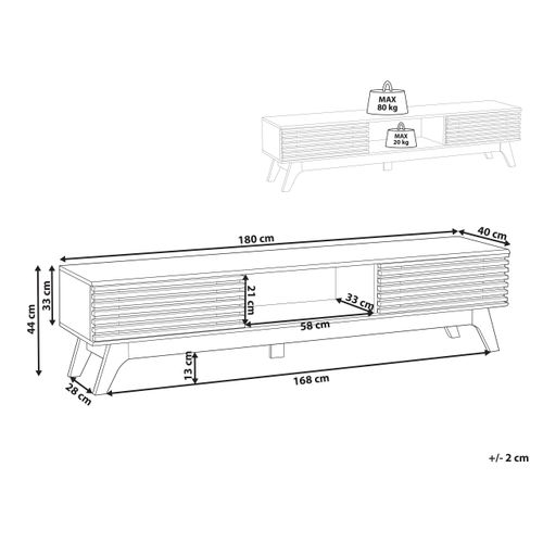 Meuble TV Toledo Marron Foncé