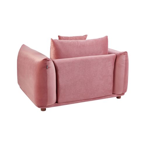 Fauteuil Luvos Velours Rose