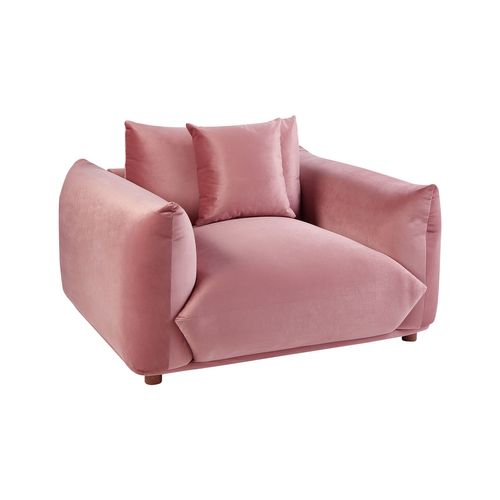 Fauteuil Luvos Velours Rose