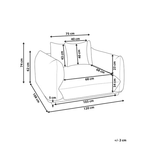 Fauteuil Luvos Velours Rose