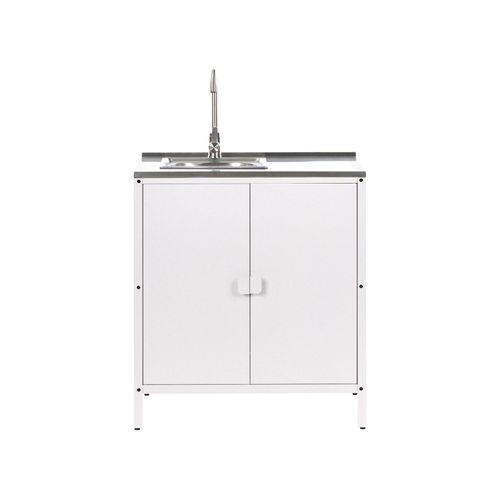 Meuble De Cuisine D'extérieur Avec évier Vilama Blanc