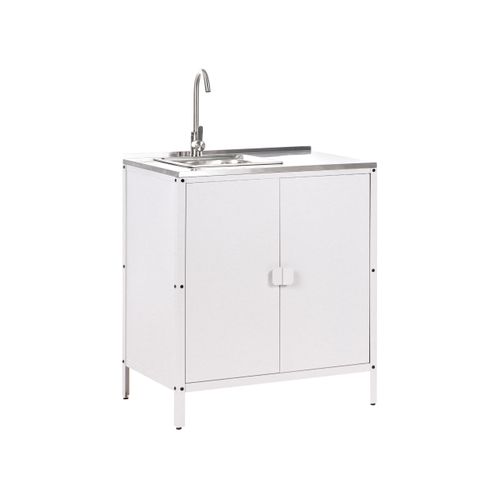 Meuble De Cuisine D'extérieur Avec évier Vilama Blanc