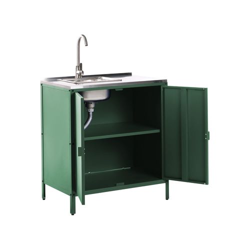 Meuble De Cuisine D'extérieur Avec évier Vilama Vert