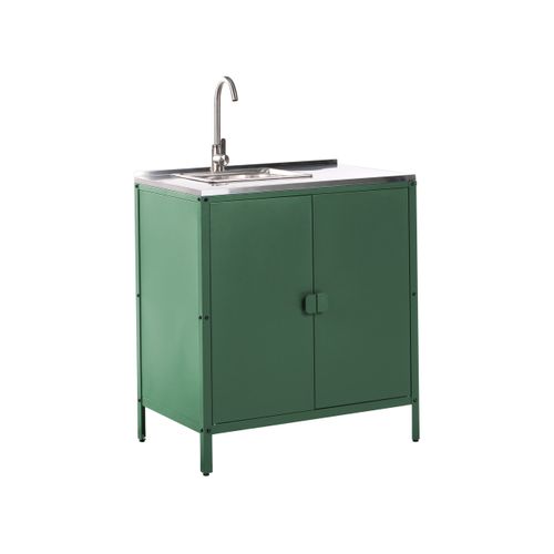 Meuble De Cuisine D'extérieur Avec évier Vilama Vert