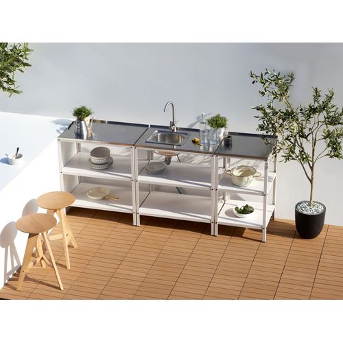 Ilot De Cuisine Extérieure 50 cm Vilama Blanc