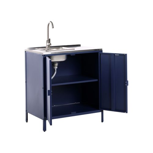 Cuisine D'extérieur 3 Pièces Avec évier Vilama Métal Bleu