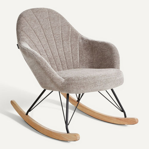 Fauteuil à Bascule Skale Tissu Taupe