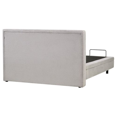 Lit Réglable Tissu Duke 160 X 200 Cm Gris Clair