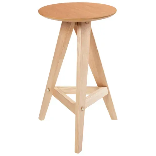 Lot De 2 Tabourets De Bar Aroma Bois Marron Clair