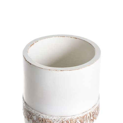 Cache-pot Sur Pied Skiatos 22 Cm Blanc Cassé