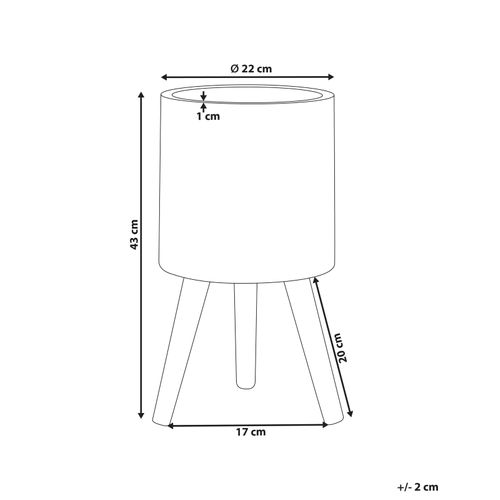 Cache-pot Sur Pied Skiatos 22 Cm Blanc Cassé