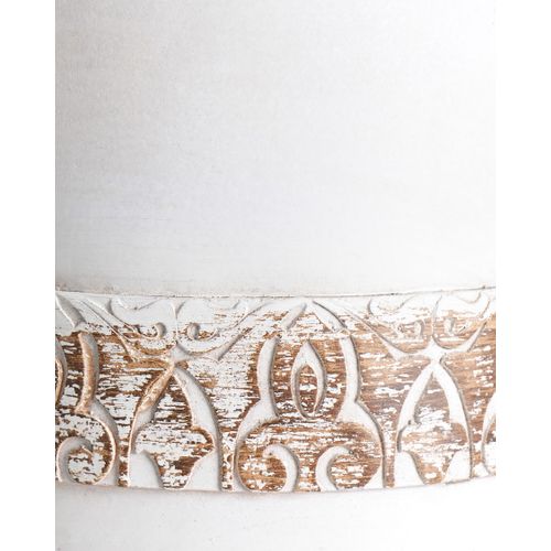 Cache-pot Sur Pied Skiatos 22 Cm Blanc Cassé