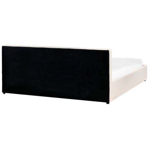 Lit Pouf Bouclé Bousse 180 X 200 Cm Blanc Cassé