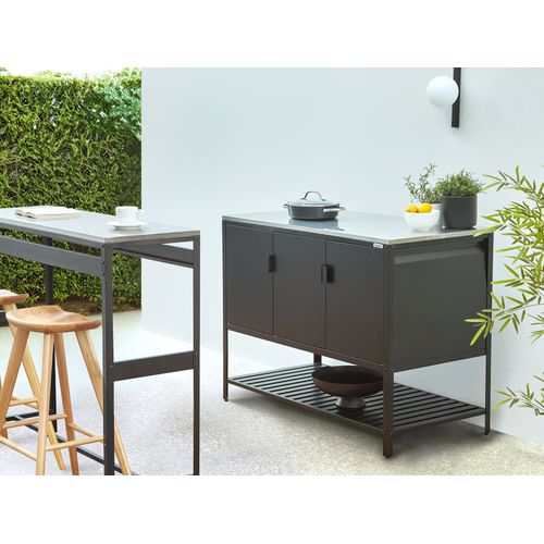 Meuble De Cuisine D'extérieur Maenza Noir Métal