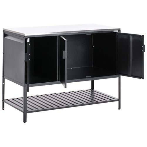 Meuble De Cuisine D'extérieur Maenza Noir Métal