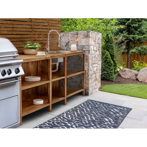 Cuisine D'extérieur 3 Pièces Avec évier Venosa Acacia Marron/argenté