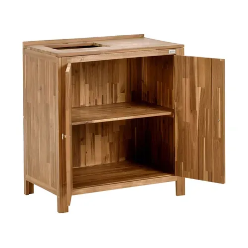 Cuisine D'extérieur 3 Pièces Avec évier Venosa Acacia Marron/argenté