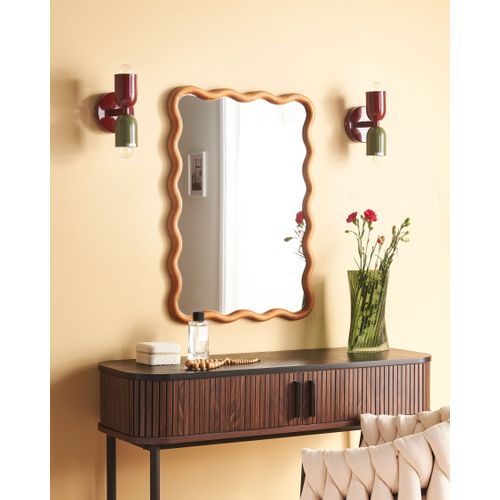 Lot De 2 Lampes Murales Topi Métal Rouge/vert