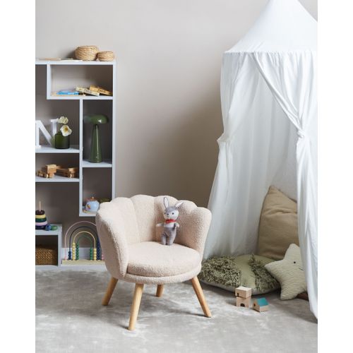 Fauteuil Pour Enfants Halby Bouclé Beige Clair