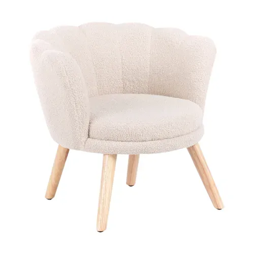 Fauteuil Pour Enfants Halby Bouclé Beige Clair