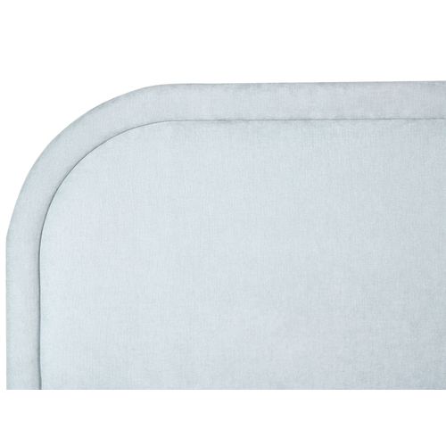 Lit Pouf Tissu Chenille Quillien 160 X 200 Cm Bleu Clair