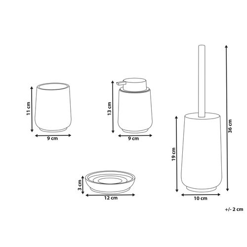 Set De 4 Accessoires De Salle De Bain Suches Rose