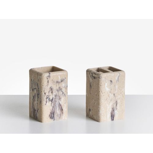 Set De 5 Accessoires De Salle De Bain Vilcanota Marbre Beige