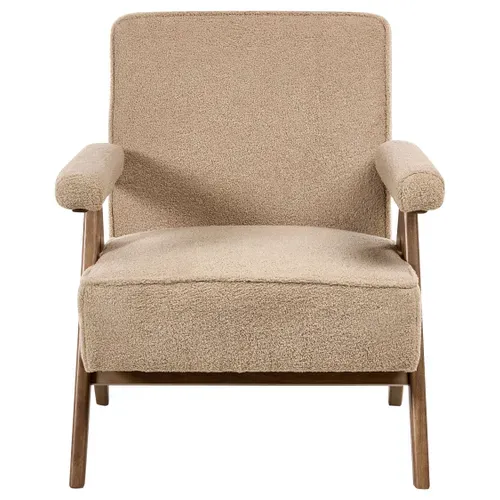 Fauteuil Evje Bouclé Beige Sable