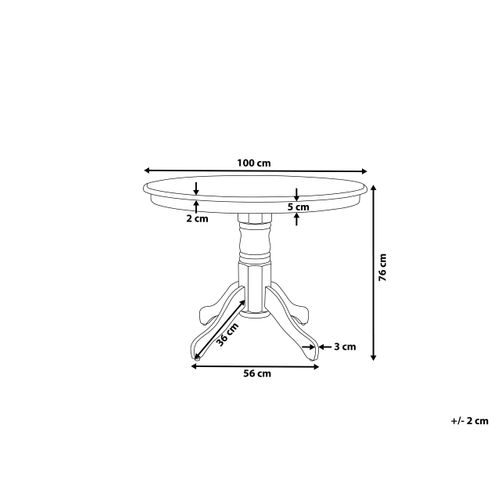 Table De Repas Akron Frêne Clair 100 Cm 100 Cm Bois