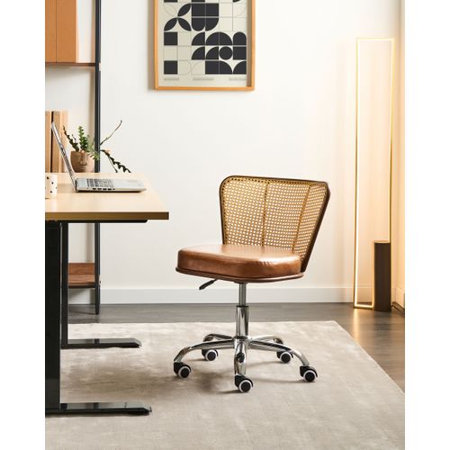 Chaise De Bureau Roswell simili Marron