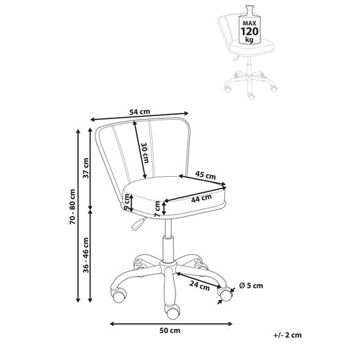 Chaise De Bureau Roswell simili Marron