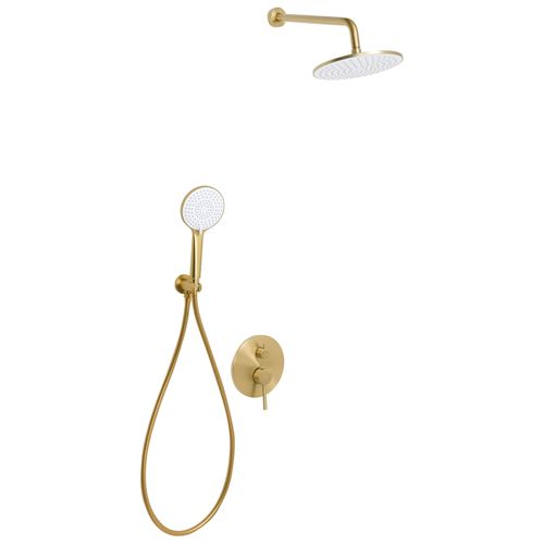 Ensemble De Douche Encastrée Avec Douche Pluie Puelo Doré