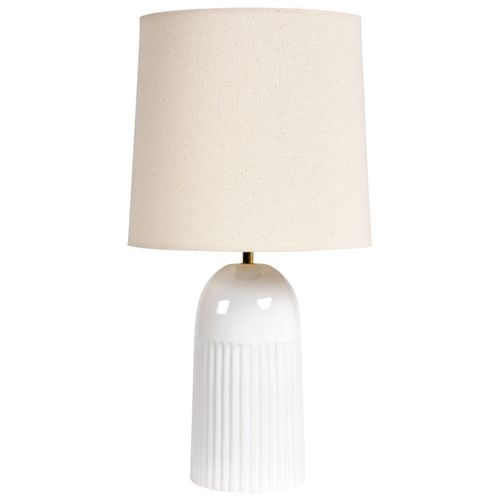 Lampe à Poser Saliente Céramique Blanc Cassé