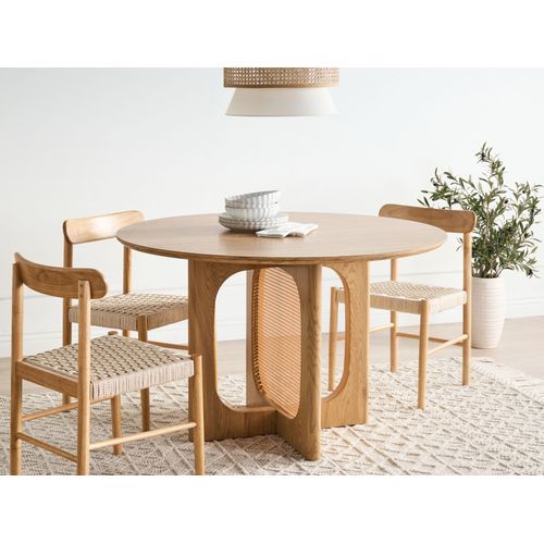 Table De Repas Karlo Marron Clair 120 Cm 120 Cm