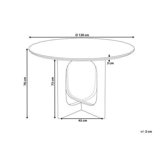 Table De Repas Karlo Marron Clair 120 Cm 120 Cm