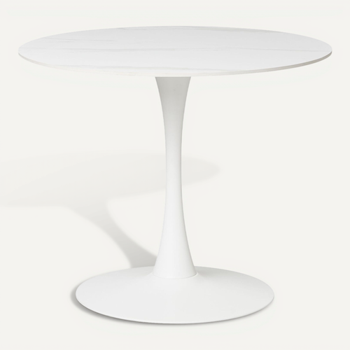 Table De Repas Boca Marbre Blanc 90 Cm 90 Cm Céramique