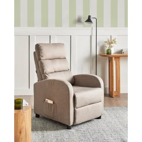 Fauteuil Inclinable Otus Tissu Taupe