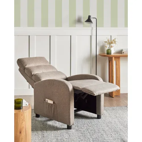 Fauteuil Inclinable Otus Tissu Taupe