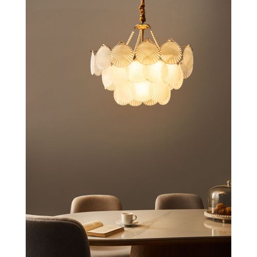 Lustre Bigote Verre Laiton