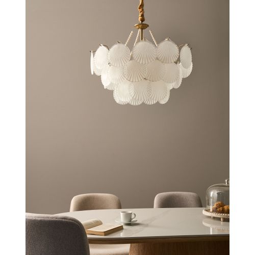 Lustre Bigote Verre Laiton