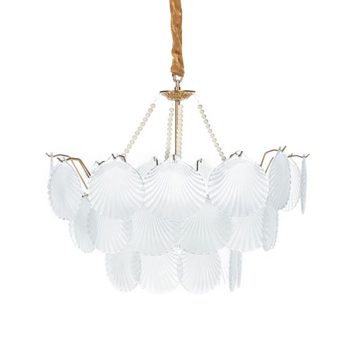 Lustre Bigote Verre Laiton