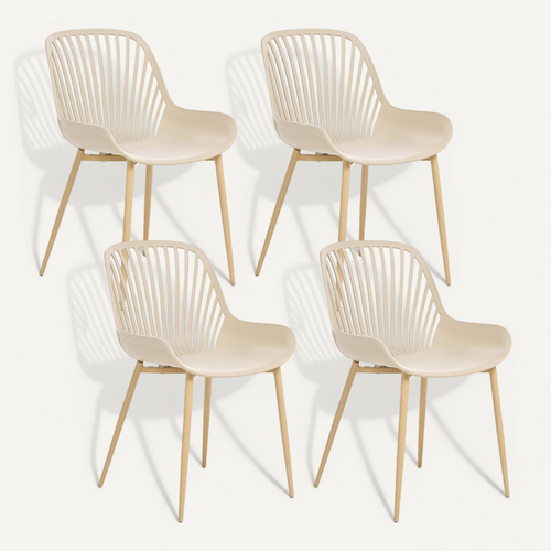 Lot De 4 Chaises De Salle à Manger Kleve Beige