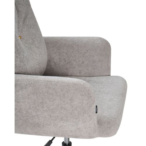 Chaise De Bureau Alpine Fourrure Synthétique Gris