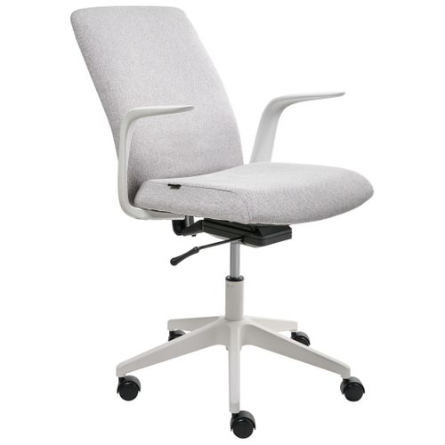 Chaise De Bureau Captain Tissu Gris Clair