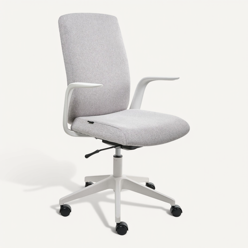 Chaise De Bureau Captain Tissu Gris Clair