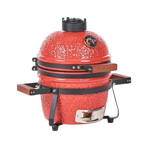 Mini Barbecue Au Charbon De Bois Kamado Céramique Rouge