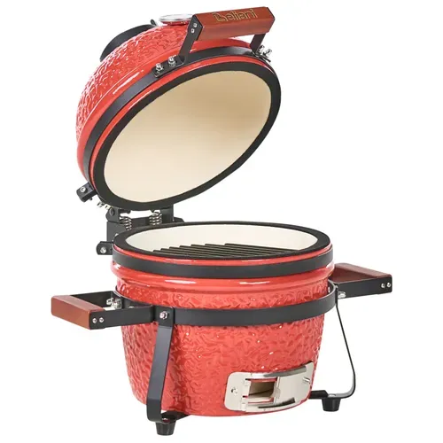 Mini Barbecue Au Charbon De Bois Kamado Céramique Rouge